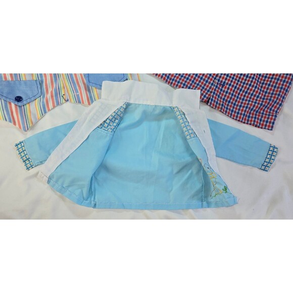 Infant Boy's 9-18 Month Dress Top Lot of 3 Catton Bros Cotton Candy Button Ups - Picture 5 of 16
